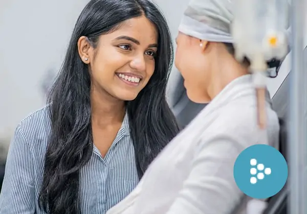 Patient at the hospital with daughter